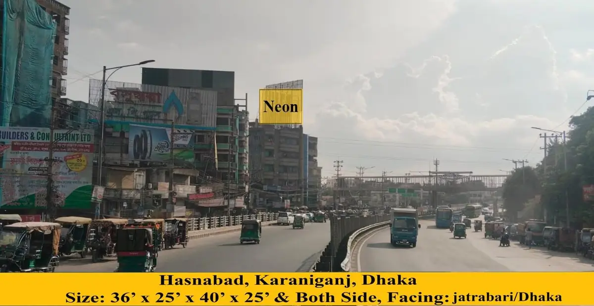 Hasnabad, Keraniganj (Neon, both sides) billboard location