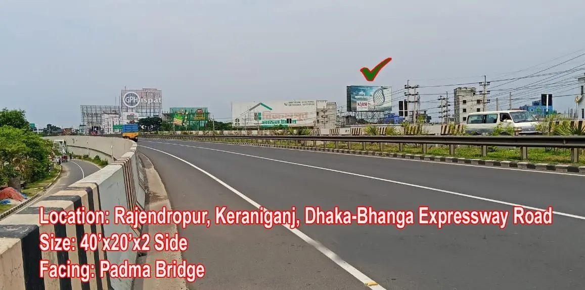 Rajendrapur, Keraniganj, Dhaka–Bhanga Expressway (both sides) billboard location