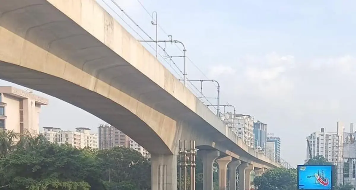 MRT Line-6 viaduct in Dhaka