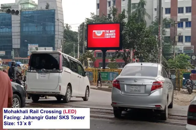 Mohakhali Rail Crossing LED screen, Mohakhali