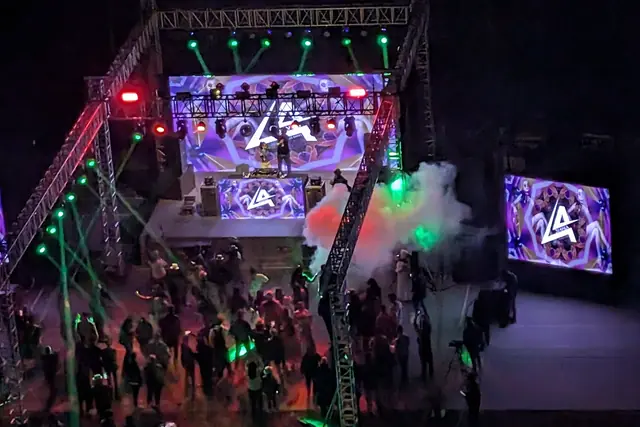On-ground activation with stage LED